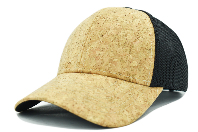 Fin Crest Logo Cork Trucker Cap (Flat Bill)